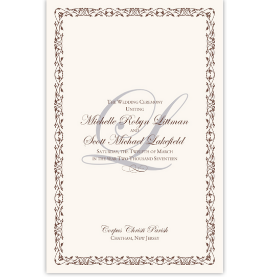 Edwardian Watermark Contemporary and Classic Wedding Programs