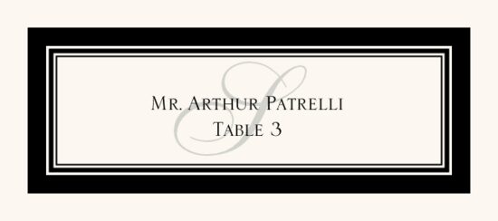 Elegance Watermark Contemporary and Classic Place Cards