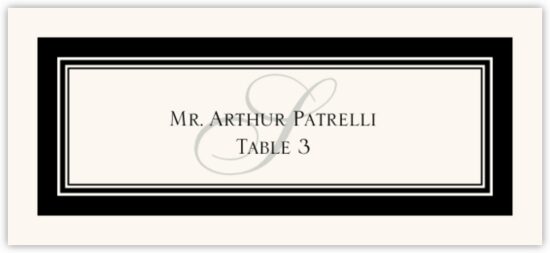 Elegance Watermark Contemporary and Classic Place Cards