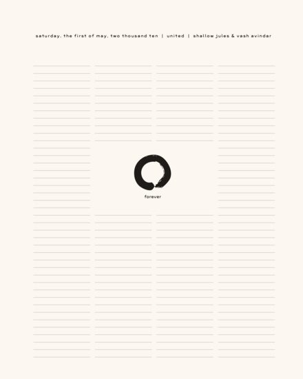 Forever - Enso (Zen Circle) Chinese, Japanese, and Eastern Inspired Wedding Certificates