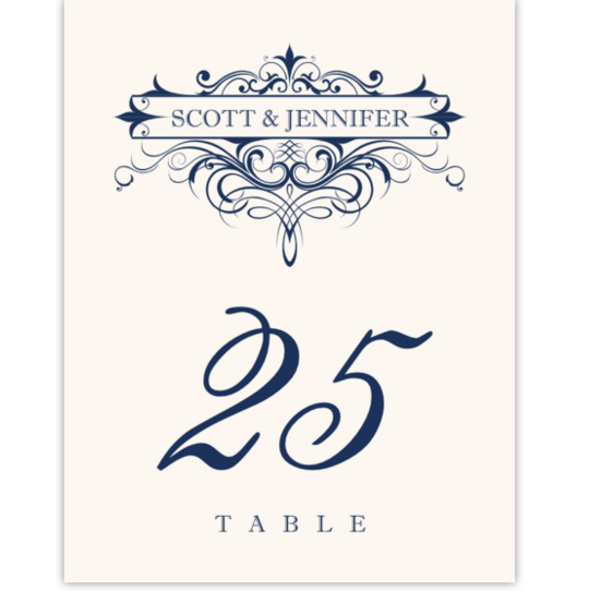 Flirty Eyes Contemporary and Classic Table Numbers