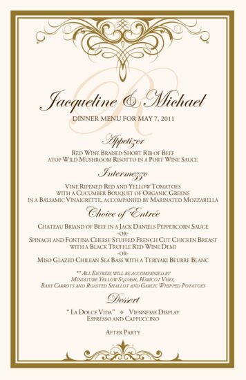 Flirty Eyes Top & Bottom Contemporary and Classic Menus