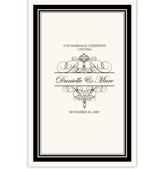 Flourish Monogram 01 Contemporary and Classic Wedding Programs