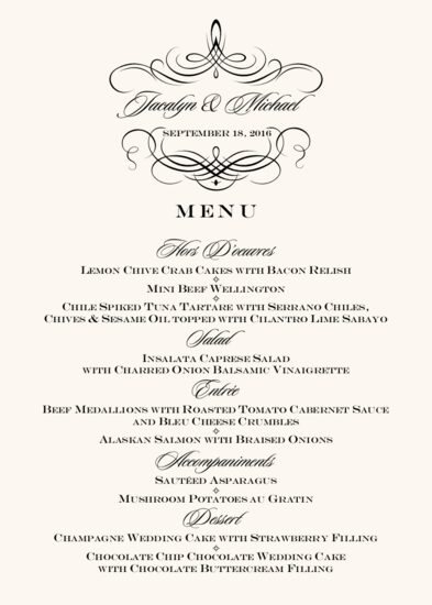 Flourish Monogram 04 Contemporary and Classic Menus
