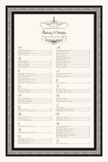 Flourish Monogram 04 Contemporary and Classic Wedding Seating Charts