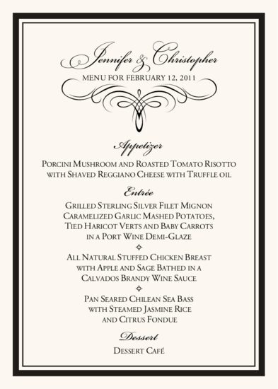 Flourish Monogram 09 Contemporary and Classic Menus