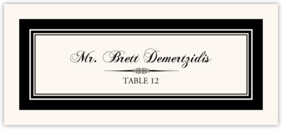 Garamond and Chopin Contemporary and Classic Place Cards