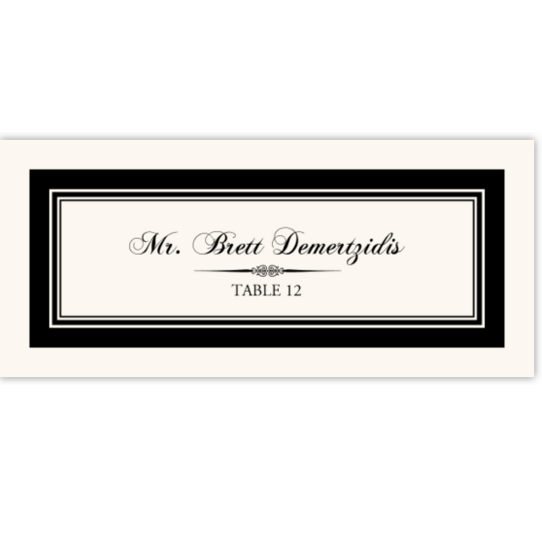 Garamond and Chopin Contemporary and Classic Place Cards