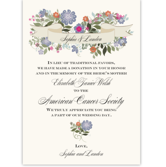 Garden Flurry Contemporary and Classic Donation Cards