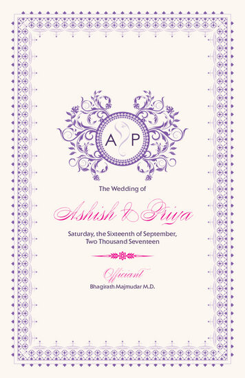 Wedding Program Templates And Wording For Indian Wedding Programs