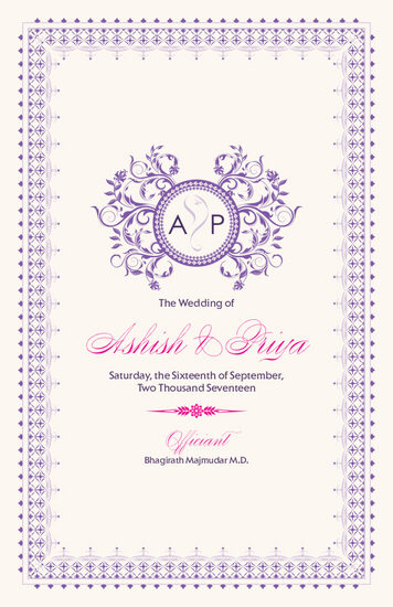 Gingee Ganesha Indian/Hindu Wedding Programs
