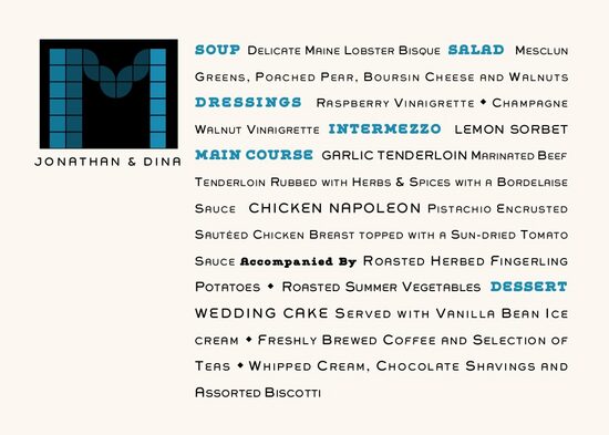 Contemporary Monogram 05 Contemporary and Classic Menus