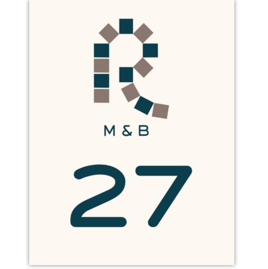 Contemporary Monogram 44 Contemporary and Classic Table Numbers
