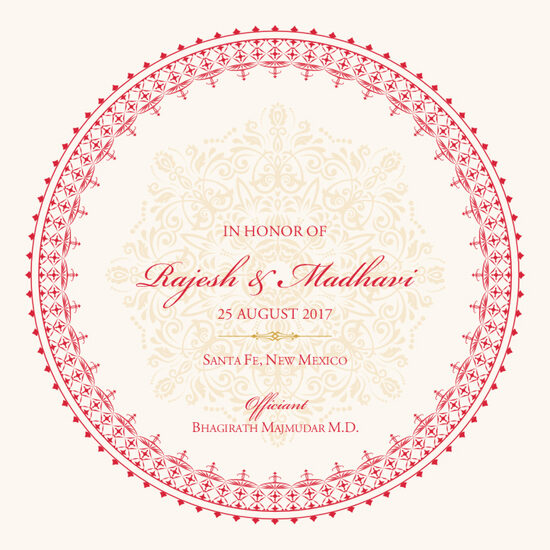 Henna Watermark Indian/Hindu Wedding Programs