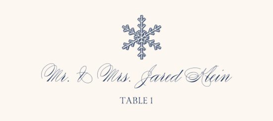 Snowflake Drawings Assortment Winter, Snowflake, and Holiday Place Cards
