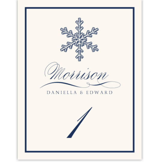 Snowflake Drawings Assortment Winter, Snowflake, and Holiday Table Numbers