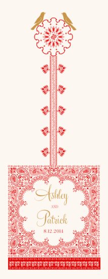 Paisly Bandana Flower Indian/Hindu Wedding Programs