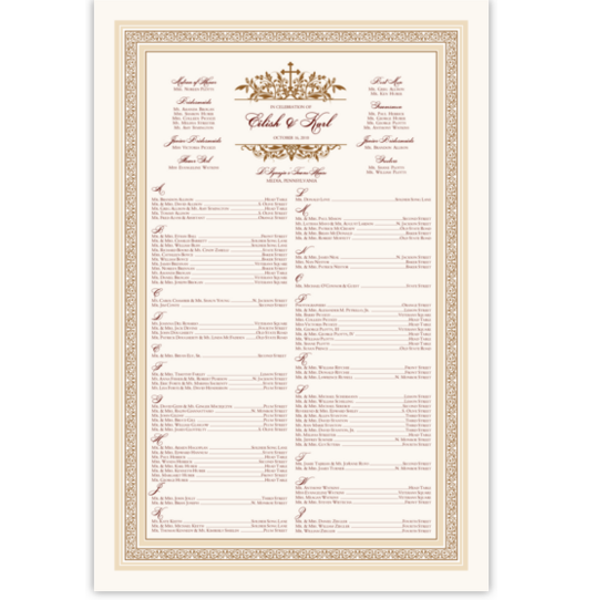 Peace In Ireland Celtic Wedding Seating Charts