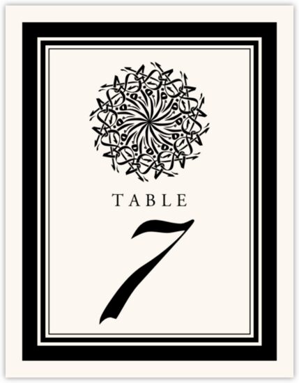 Islamic Symbol 13 Culturally Inspired Table Numbers