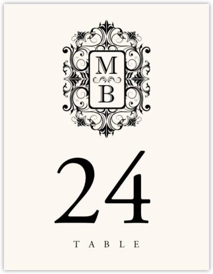 Kaleidoscope Contemporary and Classic Table Numbers