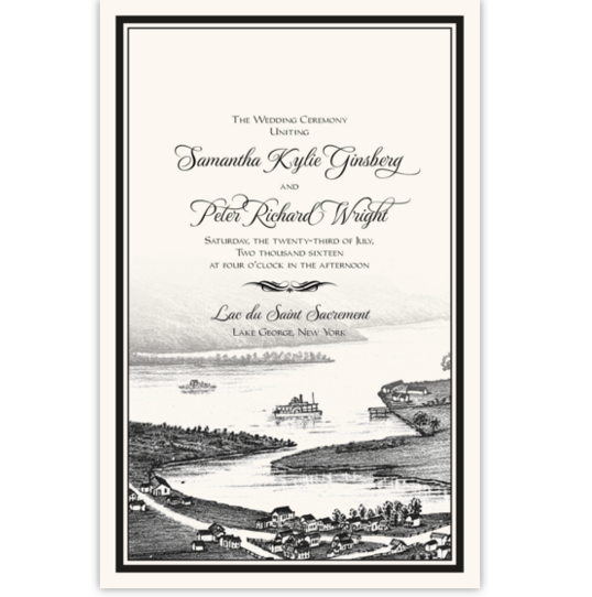 Lake Front Contemporary and Classic Wedding Programs