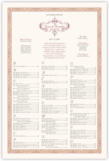 Laughter Forever Contemporary and Classic Wedding Seating Charts