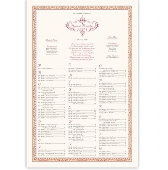 Laughter Forever Contemporary and Classic Wedding Seating Charts