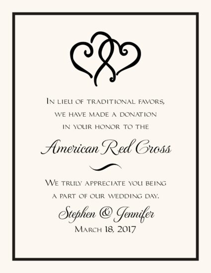 Linked Hearts Contemporary and Classic Donation Cards