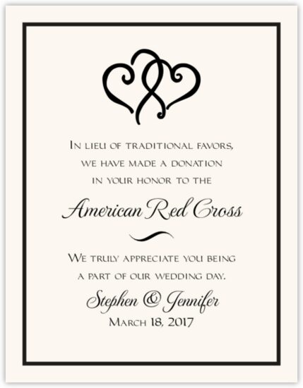 Linked Hearts Contemporary and Classic Donation Cards