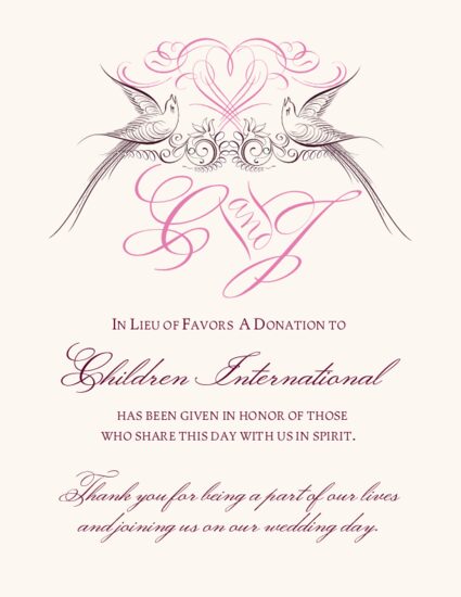 Lovebirds Birds and Butterflies Donation Cards