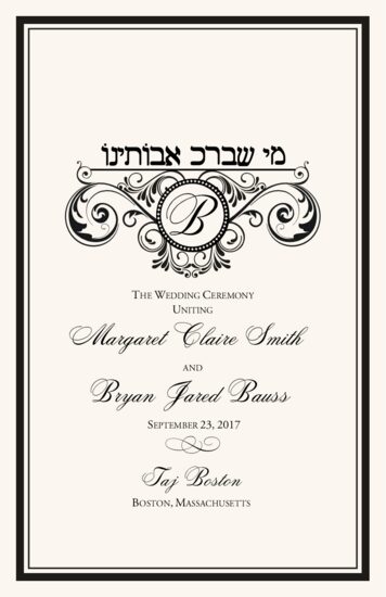 Me She Barach Jewish Wedding Programs