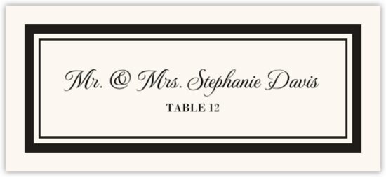 Monte Carlo Contemporary and Classic Place Cards