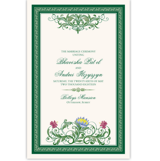 Moon Bloom Contemporary and Classic Wedding Programs