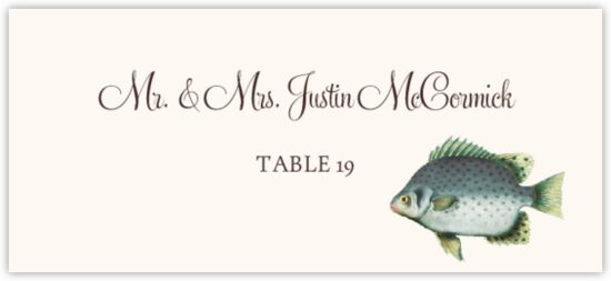 George Fish Beach, Seashell, and Fish Place Cards