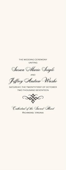 Only Calligraphy Contemporary and Classic Wedding Programs