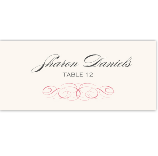 Ornate Line Flourish 0510 Contemporary and Classic Place Cards