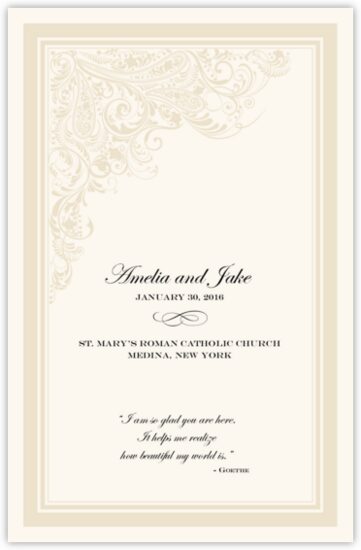 Wedding Program Thank You Note Wording Samples And Examples