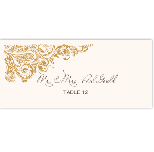 Paisley Power Corner 01 Contemporary and Classic Place Cards