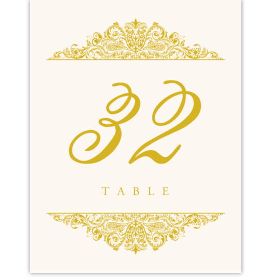 Paisley Contemporary and Classic Table Numbers