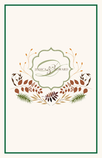 Peaceful Autumn 02 Autumn/Fall Leaves Wedding Programs