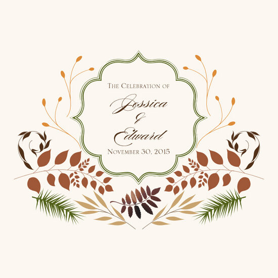 Peaceful Autumn 04 Autumn/Fall Leaves Wedding Programs