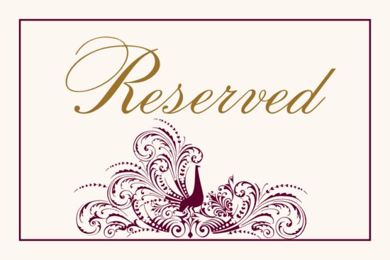 Pompous Peacock Bottom Birds and Butterflies Table Names