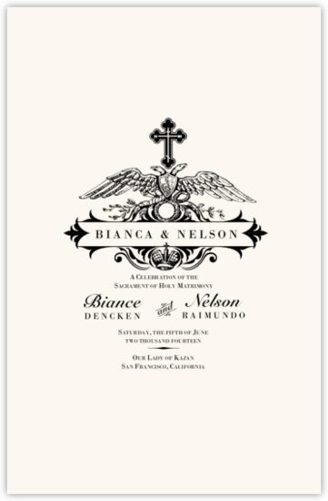 Orthodox Eagle & Cross Greek/Russian Orthodox Wedding Programs