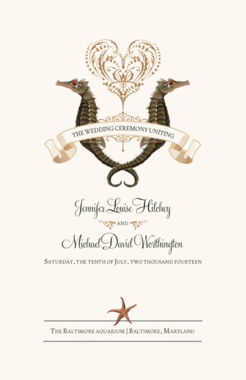 Seahorse Love Beach and Seashell Wedding Programs