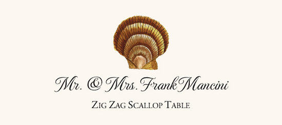 Seashell Assortment Beach, Seashell, and Fish Place Cards
