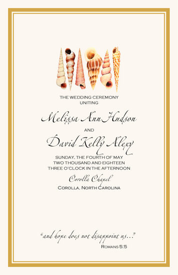 Seashell Pattern 09 Beach and Seashell Wedding Programs