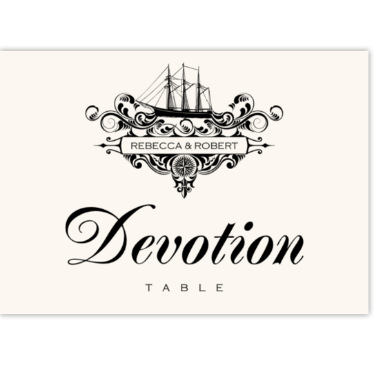 Seaworthy Navigation Contemporary and Classic Table Names