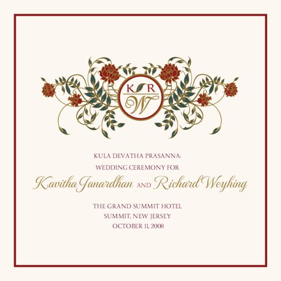 Shadi (Square) Indian/Hindu Wedding Programs