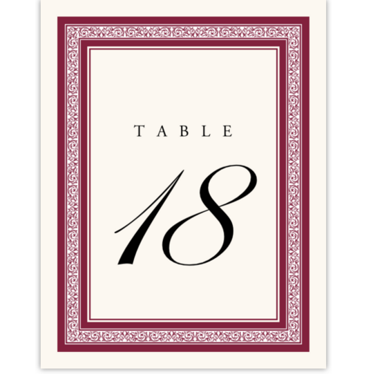 Simple Elegance Contemporary and Classic Table Numbers