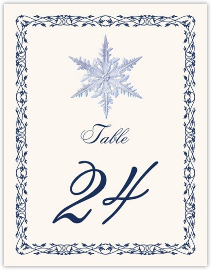 Snowflake 06 Winter, Snowflake, and Holiday Table Numbers